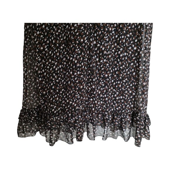 Women's - Tommy Hilfiger Brown Ruffled Midi Dress, Size 14 - Picture 10 of 10